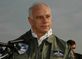 Μιλώντας ως Υπουργός Εθνικής Άμυνας στα στελέχη της Πολεμικής Αεροπορίας στη Λάρισα μετά από πτήση με αεροσκάφος F-4E.